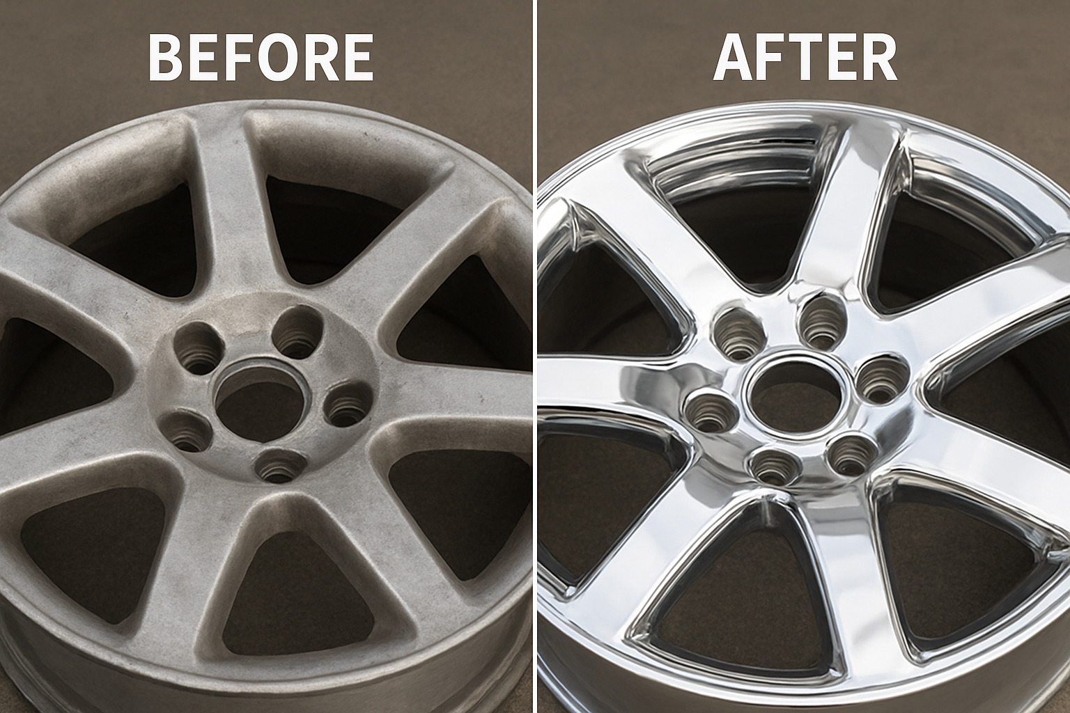 鋁圈精密專業拋光處理 - 金屬研磨拋光專業服務成果展示